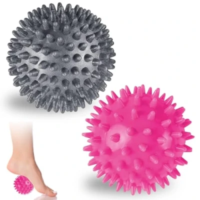 Imagen de Set de 2 Bolas Masaje,Pelotas masaje con Pinchos,Pelotas Pinchos,para aliviar Dolores musculares, herramienta Miofascial