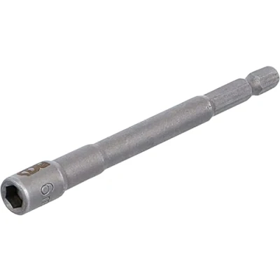 Imagen de BGS 2762 Llave de vaso hexagonal, extra larga para taladros eléctricos entrada 6,3 mm (1/4&quot;) 6