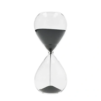 Imagen de MasterClass Reloj de arena para huevos, arena, tres minutos, cocina cristal con negra, 8 x 4 cm, 1 unidad