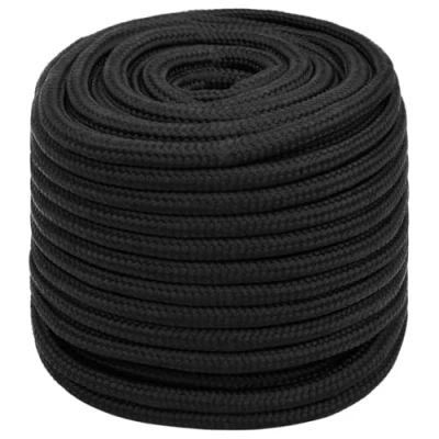 Imagen de vidaXL Cuerda de Barco Polipropileno Negro Intenso 18 mm 100 m