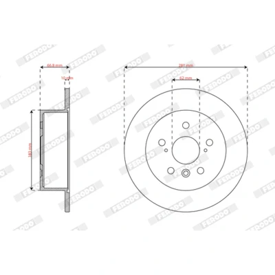 Imagen de JURID Disco de freno 281mm 10mm 5 macizo revestido 563837JC 4243106120 Discos freno,