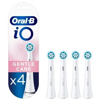 Imagen de Recambio para cepillo dental Oral B iO Gentle Care, Pack De 4 Unidades, Blanco
