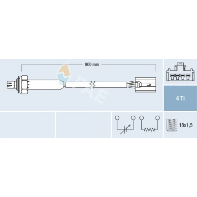 Imagen de FAE 77356 Sonda lambda de diagnosis VOLVO: S40 I, V40 Familiar