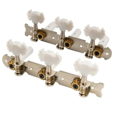 Imagen de Musiclily Pro 3+3 Clavijas de Afinación Clavijero Repuesto para Guitarra Clásica, Boton Mariposa Níquel
