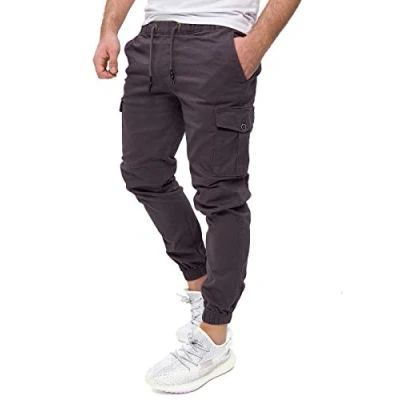 Imagen de PITTMAN Darius Pantalones Cargo para Hombres Slim Fit de Algodón, Gris (Nine Iron 193908), W29/L30