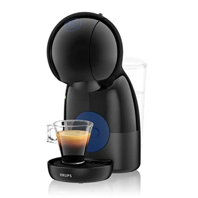 Imagen de Nescafé Dolce Gusto Piccolo XS KP1A08 Krups Cafetera de cápsulas con 15 bares presión, capacidad 0.8 L, bebidas frías o calientes, modo Eco, 30 tipos café, bandeja regulable 3 alturas, color negro