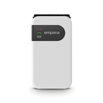 Imagen de Emporia SIMPLICITYglam.4G Teléfono móvil 4G para Personas Mayores, Volumen Alto, Pantalla de 2,8 Pulgadas a Color, 3 Teclas Llamada rápidas, Grandes, Base Carga, Blanco (Italia)