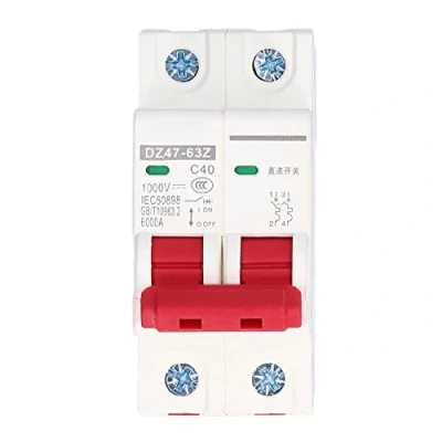 Imagen de Disyuntor Solar, 2P 1000V DC Interruptor Fotovoltaico de en Miniatura, DZ47 63Z Circuito MCB Seguridad(40A)