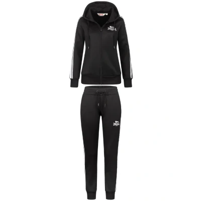 Imagen de Lonsdale Bromley Conjunto de chándal, Blanco/Negro, L para Mujer