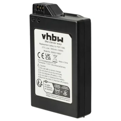 Imagen de vhbw Batería Compatible con Sony Playstation Portable PSP 1000, 1000K CW, 1001, 1004, 1006 Reemplaza 110, 280G (1800 mAh)