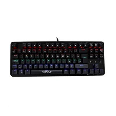Imagen de TECLADO MECANICO COMPACTO GAMING KEEPOUT F105 RETROILUMINADO RGB FLOW TECLAS PROGRAMABLES 12 MULTIMEDIA