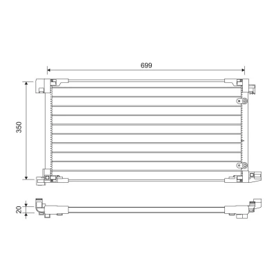 Imagen de VALEO 822669 Condensador sin secador Aluminio 364