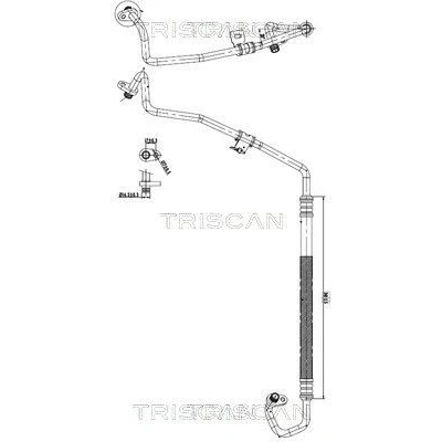Imagen de TRISCAN 9010 28001 Tubería de baja/alta presión, aire acondicionado compresor a condensador CITROËN: Berlingo