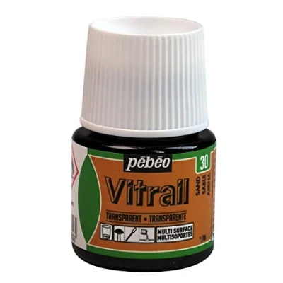 Imagen de Pebeo Vitrail Vidriera (Cristal, Efecto Pintura para Telas claras (45 ml), Arena, Arena