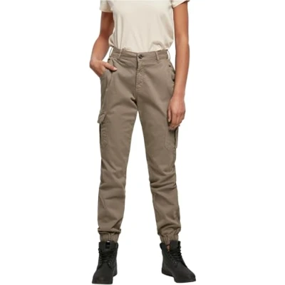 Imagen de Urban Classics HIGH Waist Pantalones cargo, Mujer, Talla: 26, Softtaupe