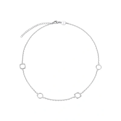 Imagen de BREIL, Nueva Colección Tetra, Collar para Mujer de Acero Pulido, con 4 Elementos Geométricos Icónicos y Práctico Cierre Mosquetón, Longitud 45 cm, Plata, Joyería Niña