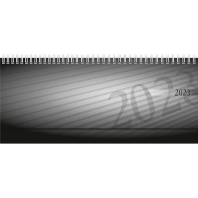 Imagen de rido/idé 7036102903 Wochenkalender Tischkalender 2023 Modell septant 2 Seiten = 1 Woche Blattgröße 30,5 x 10,5 cm PP Einband mit verlängerter Rückwand anthrazit