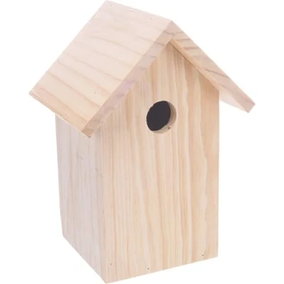 Imagen de Flamingo Caja Nido para Pájaros Bozo de Madera Natural Refugio Seguro y Duradero Tu Jardín