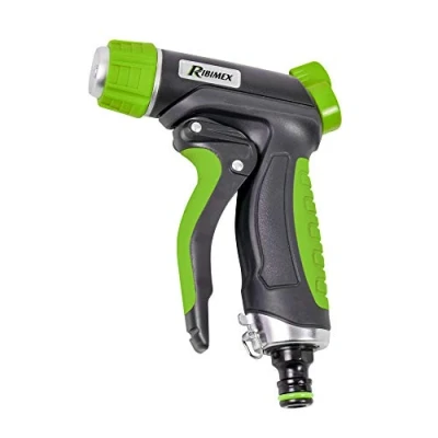Imagen de Ribimex PRA/TB.1320 Pistola de chorro ajustable, bimaterial, verde/gris