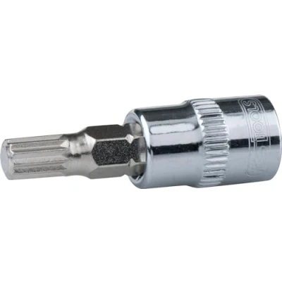 Imagen de KS TOOLS 918.1441 Piezas insertables de llave cubo DIN 3120, ISO 1174 M4 Acero cromo vanadio dentado interior, exterior moleteado