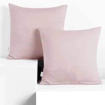 Imagen de DecoKing 2 Fundas de Almohada 80 x cm, algodón Jersey con Cremallera, Color Lila ámbar
