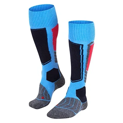 Imagen de FALKE SK1 Comfort W KH lana seda hilo funcional calida gruesa 1 par, Calcetines de esquí Mujer, Azul (Blue Note 6545), 35 36