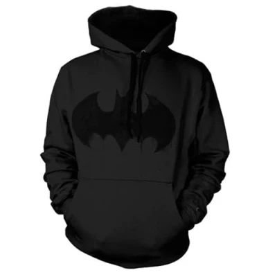 Imagen de Batman Licenciado Oficialmente Inked Logo Sudaderas con Capucha (Negro), Large
