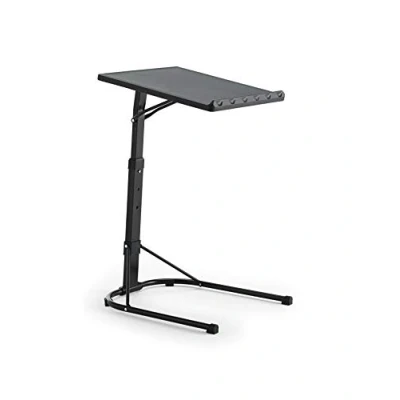 Imagen de KITHOME Mesa Plegable Auxiliar con Altura Ajustable, 43x43x63/68/73cm, Negro