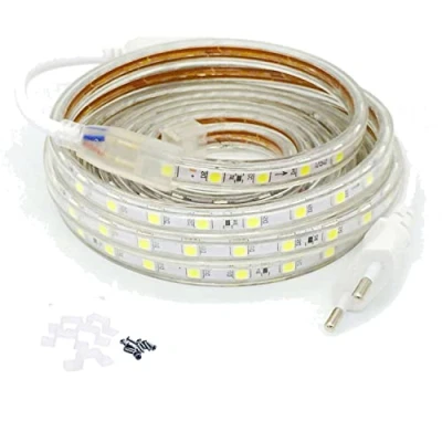 Imagen de FOLGEMIR 4m Tira Led de luces Blanco Frío, 60 Leds/m, 220V 230V strip, IP65 impermeable, retroiluminación suave