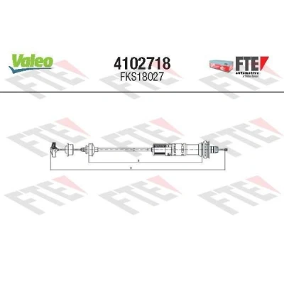 Imagen de FTE 4102718 Cable de Embrague con reajuste automático PEUGEOT: 206 Hatchback, SW, 206+ Hatchback