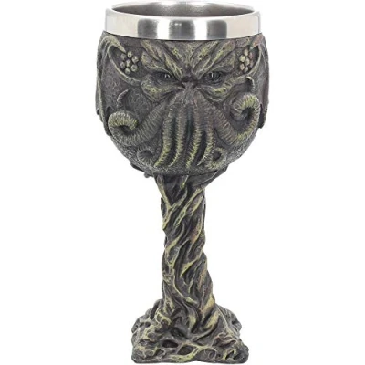 Imagen de Nemesis Now Cthulhu Cáliz para la sed (21 cm), color verde, resina con inserto de acero inoxidable