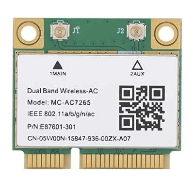 Imagen de Tarjeta de Red MC ‑ AC7265, Mini PCI E Gigabit Doble Banda para Bluetooth 4.2 inalámbrica WiFi Chip 7265AC Integrado