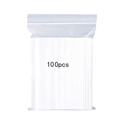 Imagen de Bolsas de Plástico Transparentes Resellables, Bolsa sellada, Almacenamiento, Cremallera, Aplican a Cocina, Oficina, Almacenamiento Papelería etc. 10x15cm 100Piezas