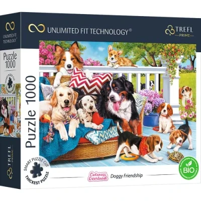 Imagen de Trefl Prime Uft Puzzle Cuteness Overload: Doggy Friendship 1000 Piezas, Cartón Más Grueso, Bio, Perros, Cachorros, Animales, Imagen Bonita, Entretenimiento para Adultos Y Niños Mayores De 12 Años