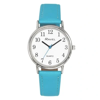 Imagen de Ravel Reloj Brighter Days Redondo para Mujer en Tono Plata (Caja de 36 mm) Cuarzo Analógico R0140.16.1 Turquesa Brillante/Esfera Blanca