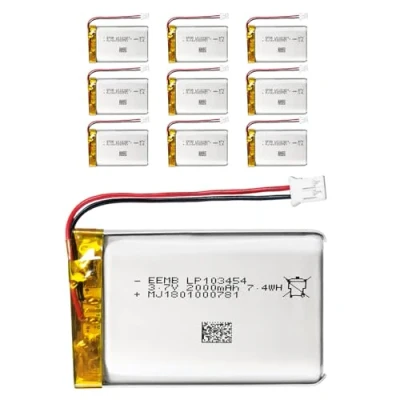 Imagen de 10X EEMB 3.7V 2000mAh 103454 Lipo batería Recargable de polímero Ion con Conector JST Asegúrese Que la polaridad del Dispositivo coincida Antes Compra!