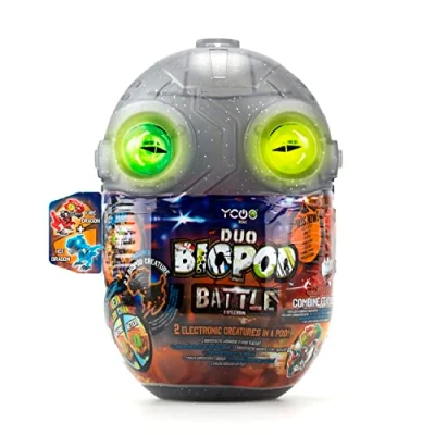Imagen de YCOO Biopod Battle Single Pack Criatura Dinosaurio electrónico para Construir Efectos de Sonido y luz LED 10 Modelos coleccionar Pilas Incluidas Juguete niños a Partir 5 años