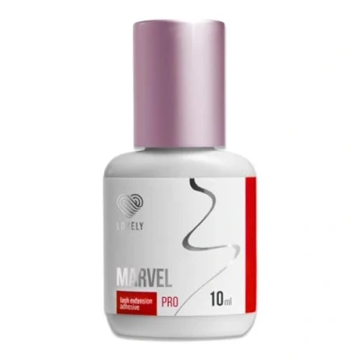 Imagen de LOVELY MARVEL pegamento para pestañas (10ml, color: NEGRO) rápido, tiempo de secado: 1 segundo, 8 semanas adhesión, bajo desarrollo vapor, extensiones profesionales
