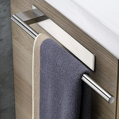 Imagen de Gsocel Toallero de Baño sin Taladro Adhesivo 304 Acero Inoxidable Colgador Toalla Pared,Plata