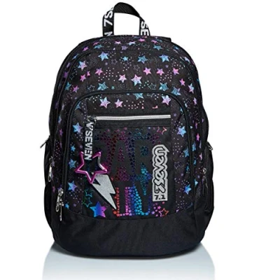 Imagen de Seven Mochila, Advanced, DANCE PARTY Mochila acolchada, Funda para libros, chicos&amp;chicas Gran capacidad, la escuela, el deporte y tiempo libre, portátil, Negro