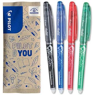 Imagen de Pilot 2264B3 FriXion Rollerball Point Promotion 3 piezas + 1 gratis, Colores Surtidos