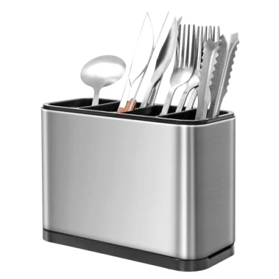 Imagen de Zaxiva Escurridor de Cubiertos, Soporte Utensilios Cocina Acero Inoxidable con 4 Compartimentos y Desmontable, Para Cuchillo, Tenedor, Cuchara en Encimera