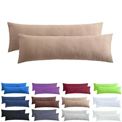 Imagen de NatureMark Fundas de Almohada Jersey, Paquete 2 Unidades, para Almohadas Dormir Lado y Cuello, Muchos tamaños Colores (80 x 80 cm, Apta Azul Real)