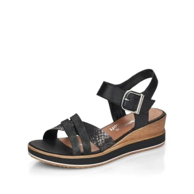 Imagen de Remonte D6454, Sandalias con cuña Mujer, Grafito Negro 00, 40 EU
