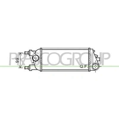 Imagen de PRASCO LA004N001 Intercooler Con acoplamientos rápidos