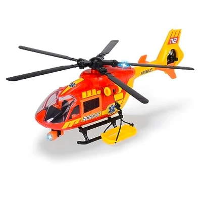 Imagen de Dickie Toys Helicóptero de Rescate Airbus H145 (36 cm) Juguete con hélice Cuerda, luz, Sonido y Accesorios Juguetes para niños a Partir 3 años