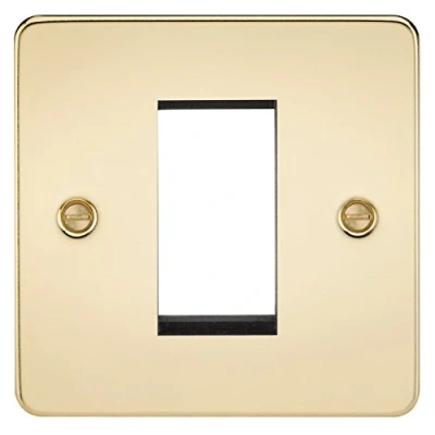 Imagen de Knightsbridge FP1GPB placa frontal modular de plana, latón pulido, 1G