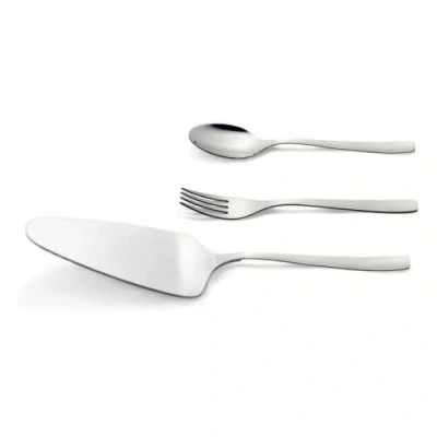Imagen de Cubiertos de Postre Acero Inoxidable Juego Pack Cubertería Pala, Cuchara, Tenedor, Cuchillo, Cucharilla Fabricado en UE (13 Piezas)