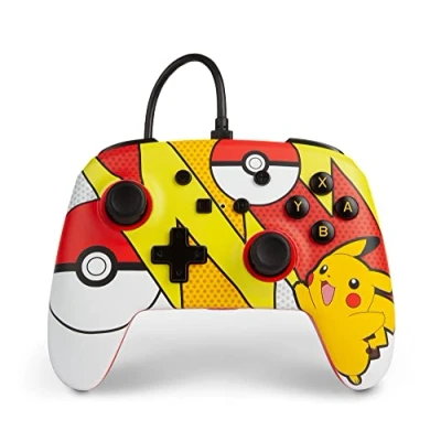 Imagen de PowerA Mando con cable mejorado para Nintendo Switch Pokémon: Pikachu Pop Art