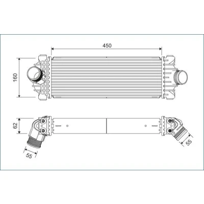 Imagen de VALEO 822933 Intercooler FORD: Tourneo Custom V362 Bus, Transit V363 Furgón, Furgón